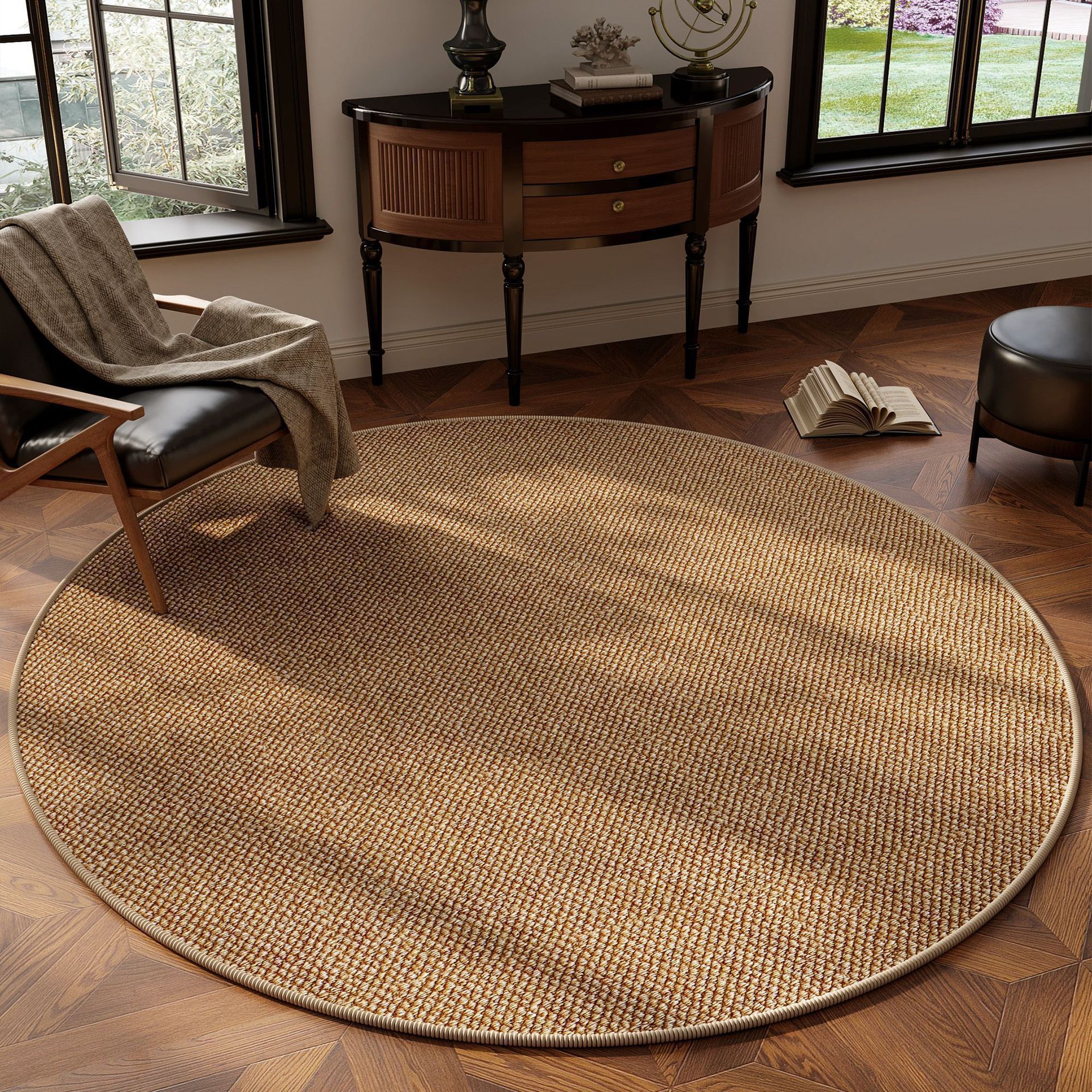 2026 alfombra sala de estar seda imitación alfombra sofá sala de estar redonda lavable a máquina alfombra de dormitorio medieval