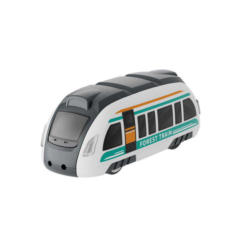 新型児童双方向電気誘導高速鉄道音楽照明回力列車玩具小列車漫画小自動車|undefined
