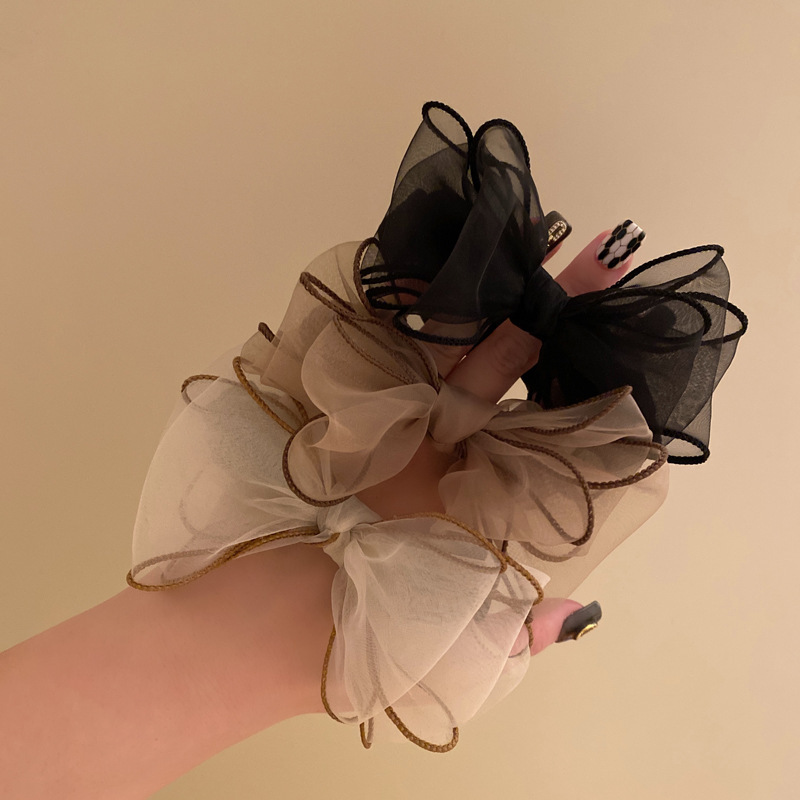 6g Weight Fashion Bow Knot Cloth Handmade Hair Tie 1 Piece