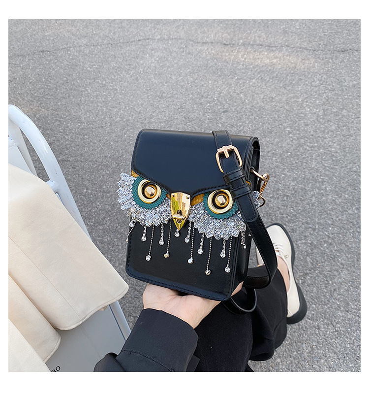 Summer 2022 New Style Owl Shape Tassel Messenger Small Square Bag display picture 2