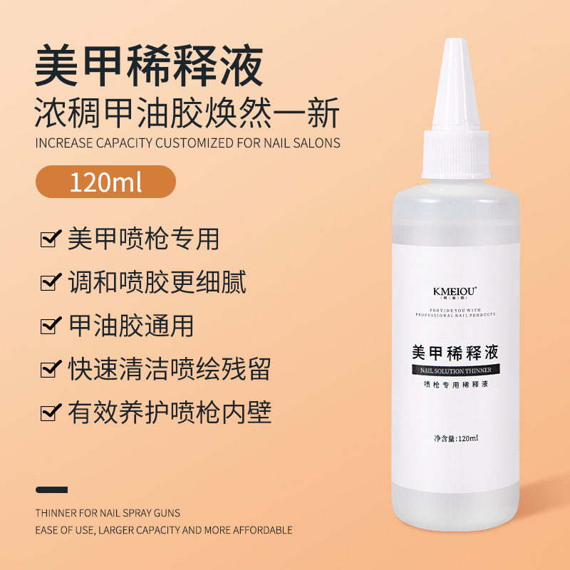 Nail Art Spray Gun Special Nail Polish Glue Diluent Blending Glue Gradient Smudged Spray Glue Fusion Agent Cleaning Agent Transparent