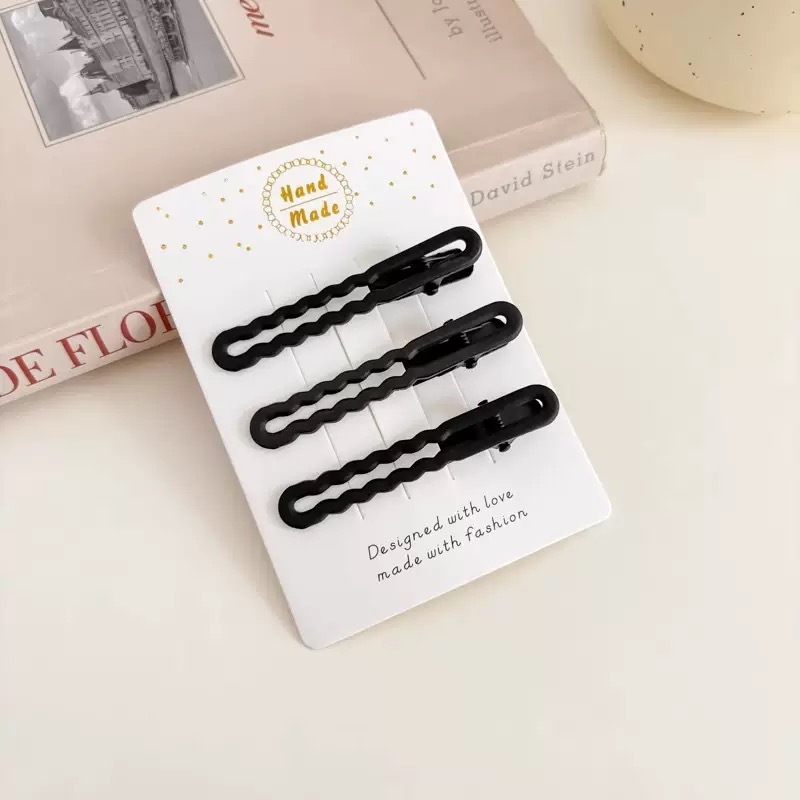 #12#5039 small wavy oval duckbill clips (3-pack)