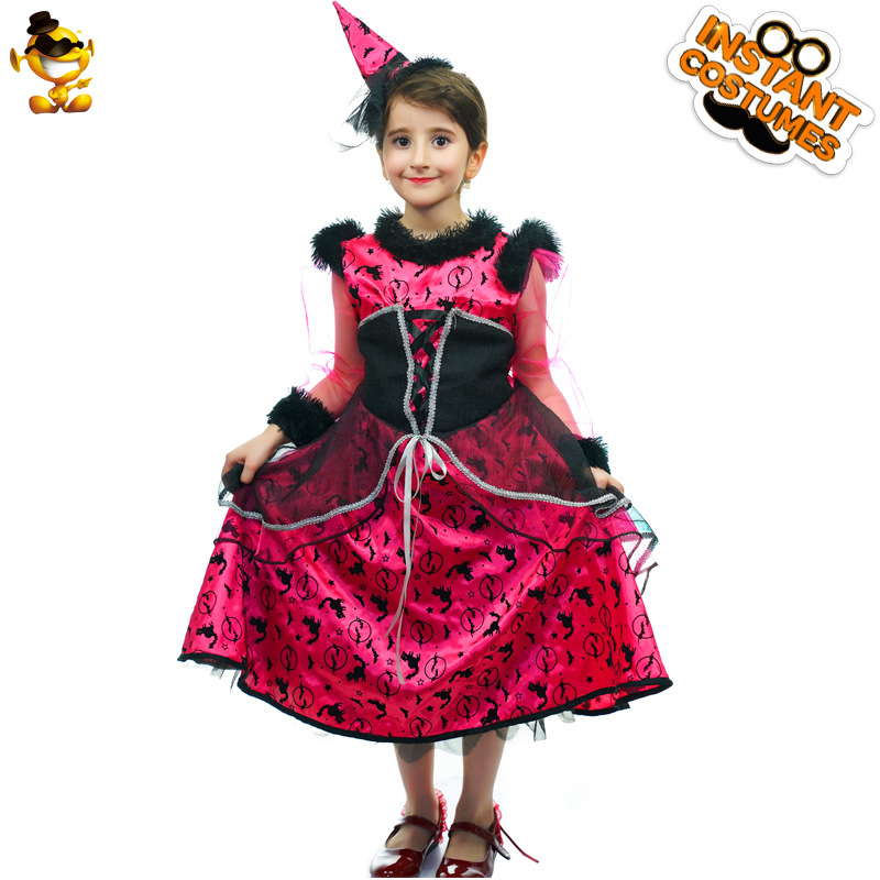 Los niños de Halloween bruja femenina juego de rol traje de fiesta niñas bruja falda traje de rendimiento de etapa