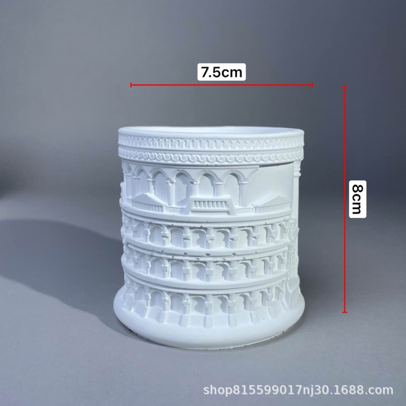 ヨーロッパ石膏空カップローマレリーフアロマキャンドル容器ディフューザー石容器収納中世クリエイティブ装飾品|undefined