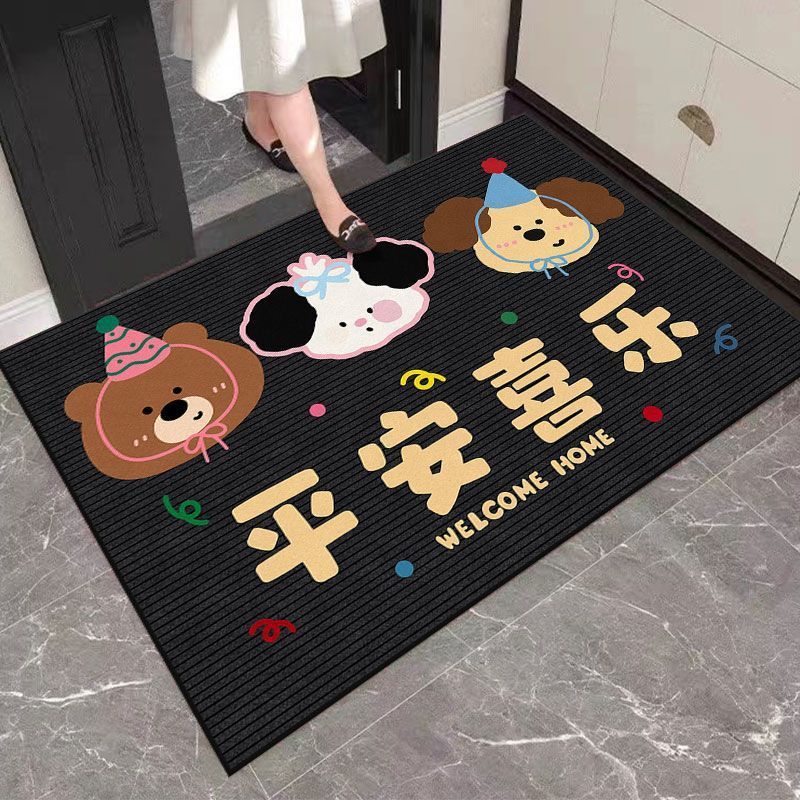 卡通风入户门地垫家用大门口水晶绒地垫耐脏易打理脚垫子一件代发|undefined