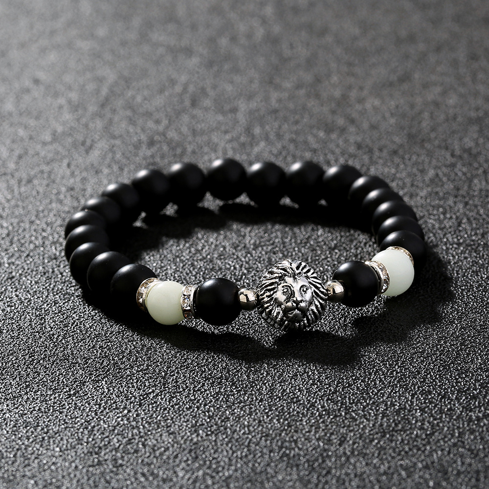 Bracelet de perles lotus phosphorescent brillant dans le noir_voghion.com