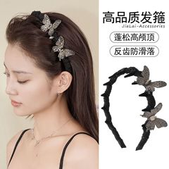 2025新款发箍星光蝴蝶轻奢发饰满钻蝴蝶超闪头箍女多功能轻奢头箍