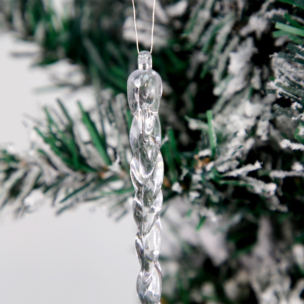Uus toode, läbipaistev koonus, rippuv kaunistus, jõulupuu jääsamba ripats_voghion.com