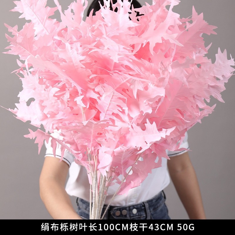 Single silk cloth oak leaf