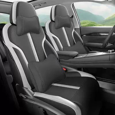 a set of seat covers designed specifically | Modelə uyğun (Original) oturacaq örtükləri - black-and-gray-luxury-edition-note-the-model-year-front-row-fully-covered-rear-row-partially-covered