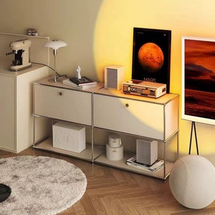 usm模块组合中古餐边柜不锈钢电视柜现代简约ins收纳柜家用置物柜-阿里巴巴