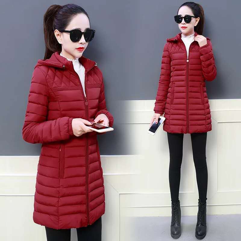 Chaqueta acolchada femenina invierno ligera