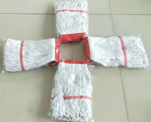 Lightweight white gauze clip-type water mop head, universal cleaning mop head, removable and washable floor mop, replacement cloth head