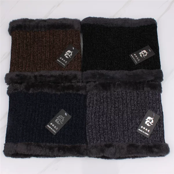 Winter chenille collar fleece-lined thickened windproof warm scarf outdoor cold-proof warm neck burr collar