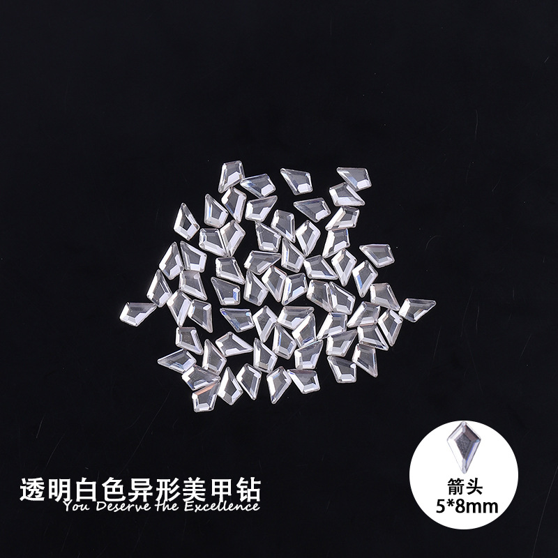 화살표 5*8mm 흰색 평평한 바닥 특수 모양