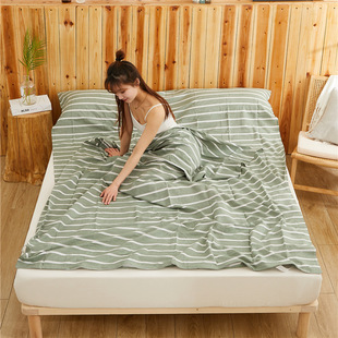 2025 New Yarn-Dyed Washed Cotton Travel Sleeping Bag Cross-Border Temu Xiyin Aliexpress