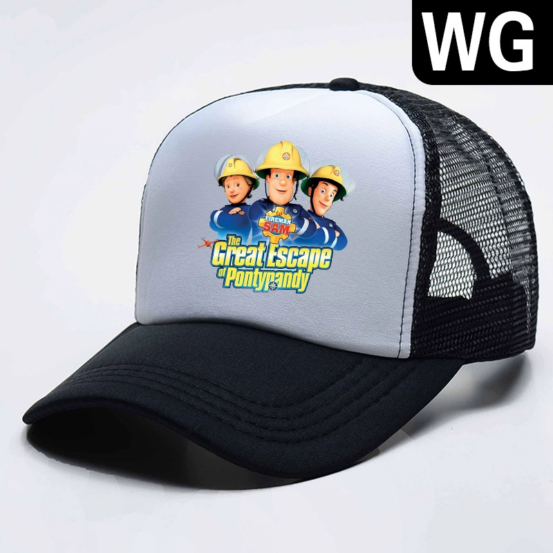 2021 Fashion New Fireman Sam Cartoons Kids Adjustable Baseball Cap Children Boys Girls Mesh Hat Baby Sun Hat boots baby accessories	