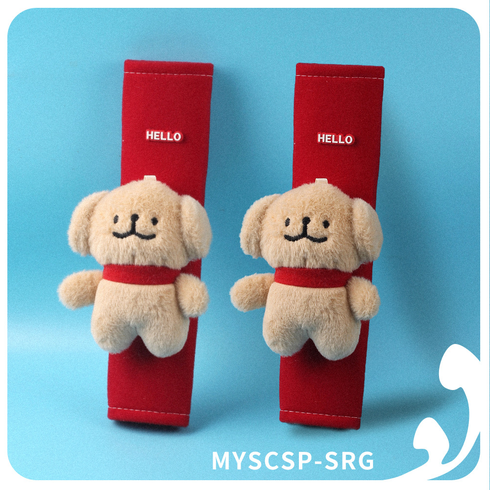 Car Seat Belt Cover Shoulder Pad Cute Plush Cartoon Car Seat Belt Decoration Car Shoulder Strap Shoulder Pad for Women