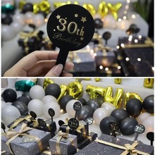 生日牌岁数卡1到20岁25礼物盒包装贴纸数字号码牌年龄30贺卡卡zb