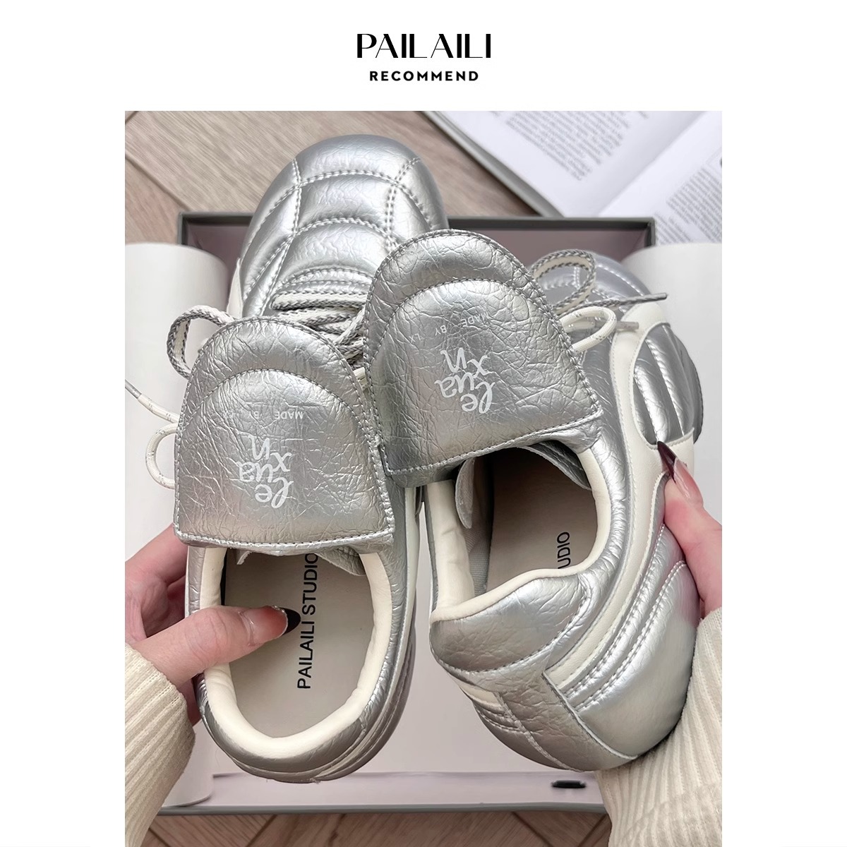 [chao no sur] 2,5 cm de altura zapatos de entrenamiento de primavera nicho cabeza redonda con base plana ligera zapatillas deportivas versátiles para mujeres