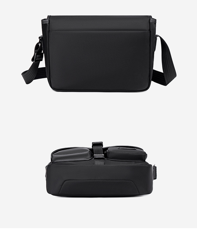 Men's Crossbody Bag High-End Multi-Functional Water-Resistant Single Shoulder Bag Casual Commute Nylon Sling Bag