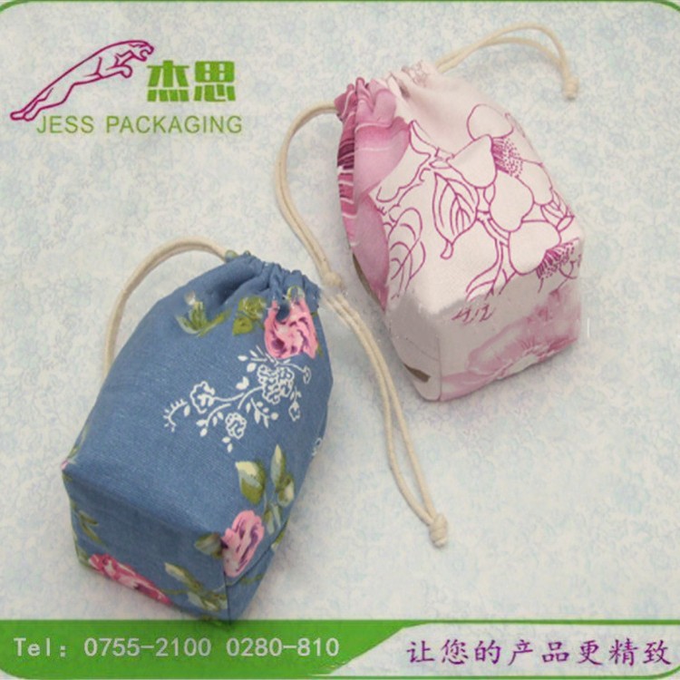 设计新款印花棉布束口袋玉器防损收纳包量大从优