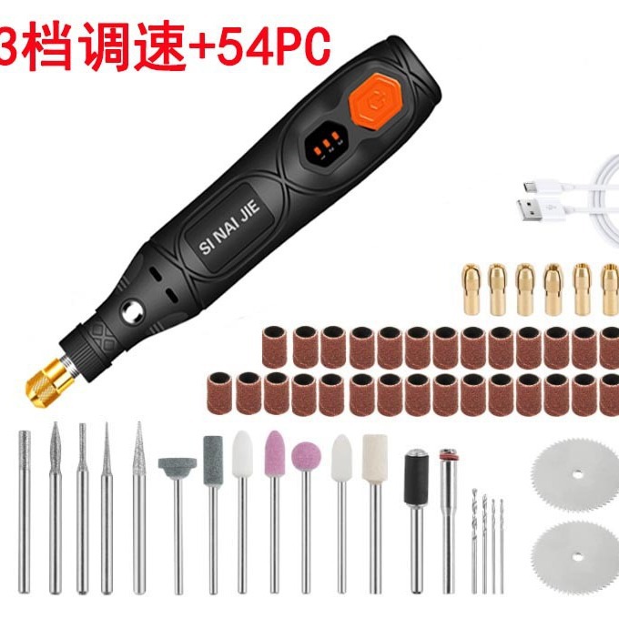 Recargable portátil pequeña amoladora eléctrica pequeña molienda eléctrica mini Jade talla pulido pluma DIY herramienta máquina de grabado