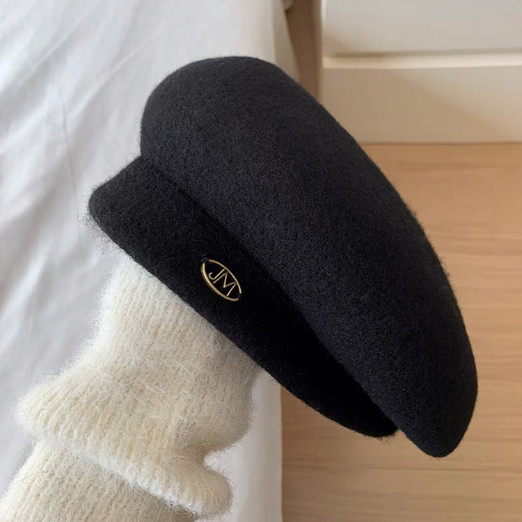 Wool Beret For Women White Raspberry Pink Autumn Winter Painter Hat_voghion.com
