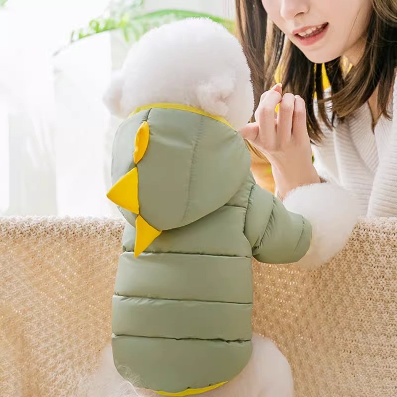 25年新款狗狗衣服简约风两脚棉衣牵引狗狗羽绒服加厚保暖宠物衣服|undefined