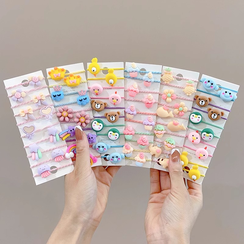 Cuerda del lazo del pelo del bebé tocado de los niños banda de pelo del pulgar cuerda del pelo del bebé niña no duele el pelo banda de goma accesorios para el cabello Niña