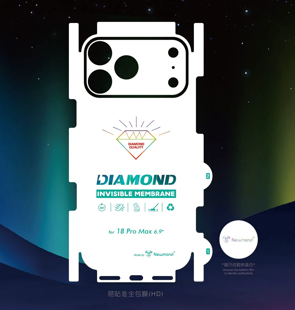 Mica Protectora Trasera para Teléfono de Película Blanda Mate HD