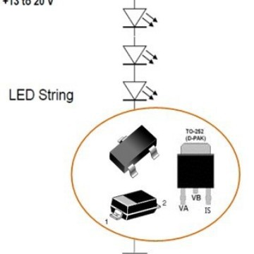 LED 模组灯条线条灯专用的恒流二极管 CN4030 30mA 恒流器