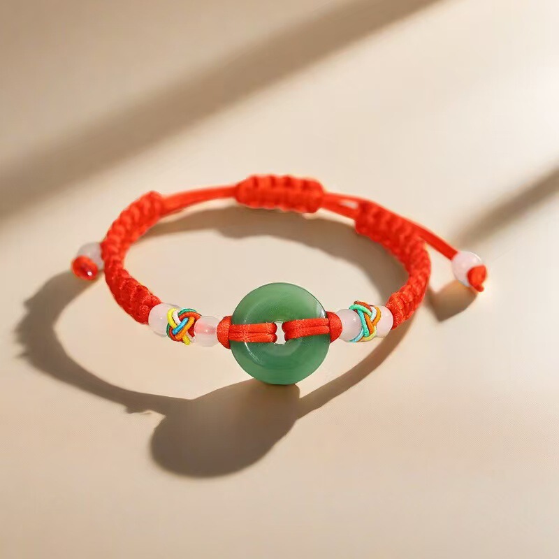 Peace Buckle Red String Bracelet, Handmade for the Year of Birth, for Men and Women, Couples, to Protect Safety, Birthday Gift Peace Buckle Red String Bracelet, Handmade for the Year of Birth, for Men and Women, Couples, to Protect Safety, Birthday Gift