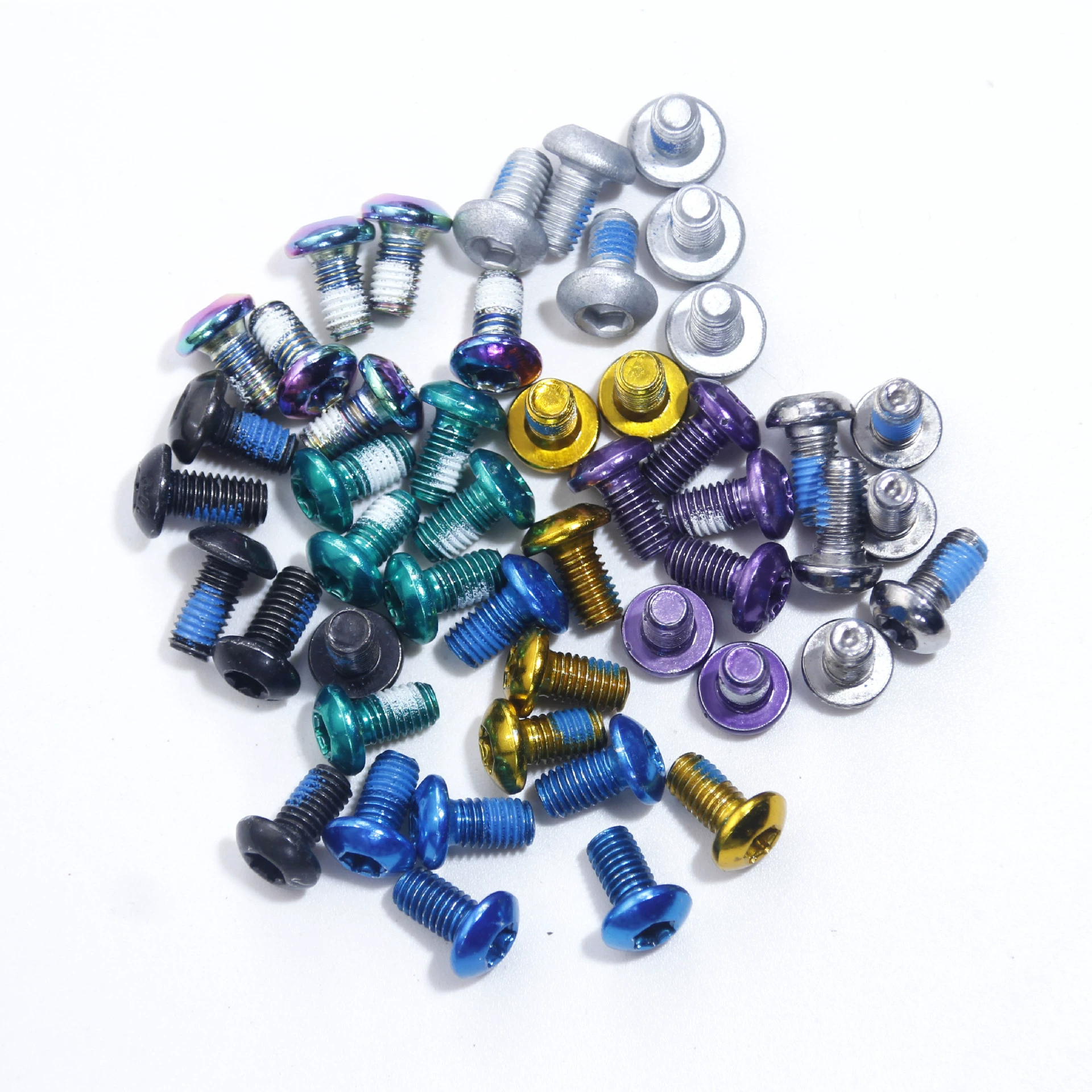 Винты дискового тормоза велосипедного стального цвета