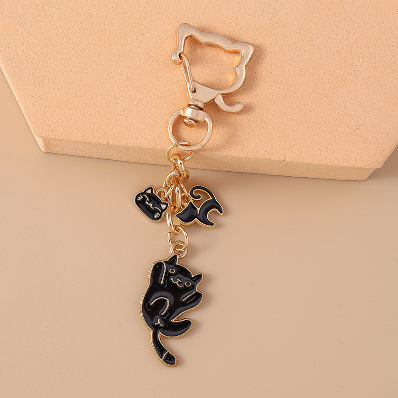 12g Weight Spring Ring Trigger Clasp Closure Clasp Closure Type Bag Pendant, Keychain Classification 1 Piece Quantity Daily, Street Occasion Alloy Material Paw Print, Cat Pattern Women's Gender Cute, Modern Style Style 1 Piece Cute Modern Style Paw Print Cat Alloy Women's Spring Ring Trigger Clasp Closure Bag Pendant Keychain 14