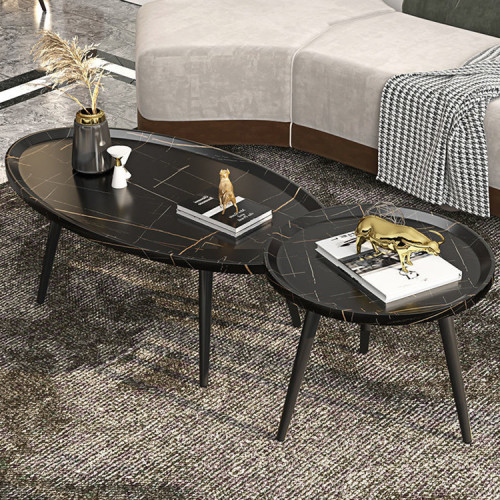 Coffee table simple modern Nordic simple home living room small apartment sofa side table small table wooden leg round tea table