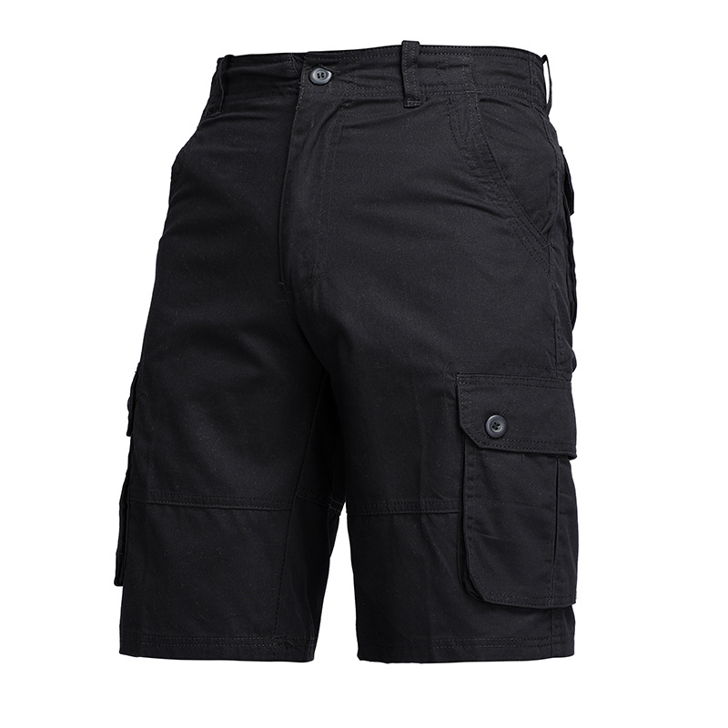 Venta al por mayor de pantalones cortos casuales de comercio exterior para hombres pantalones cortos de herramientas finos de verano nueva tendencia pantalones de cinco puntos con múltiples bolsillos sueltos