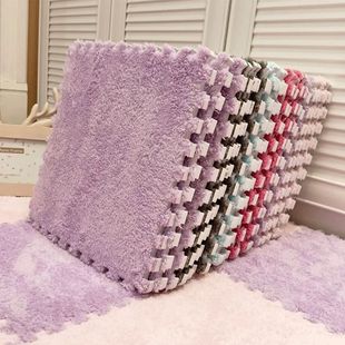 Furry Carpet Bedroom Girl Ins Style Room Bedside Princess Stain-Resistant and Easy to Care for the Entire Floor Spliced ​​Foam Floor Mat