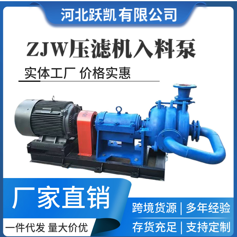 ZJW卧式双叶轮压滤机入料泵 高铬合金耐磨煤泥输送渣浆泵 杂质泵