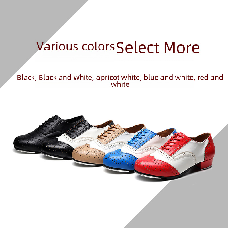 New adult tap shoes for men, children's tap shoes, low-heeled ballroom dance shoes, factory wholesale