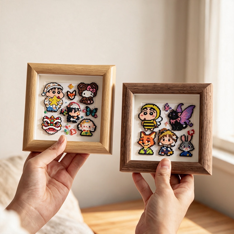 Cute Square Mini Bead Photo Frame DIY Finished Product Display Storage Box Creative Empty Frame for Desktop Cute Square Mini Bead Photo Frame DIY Finished Product Display Storage Box Creative Empty Frame for Desktop