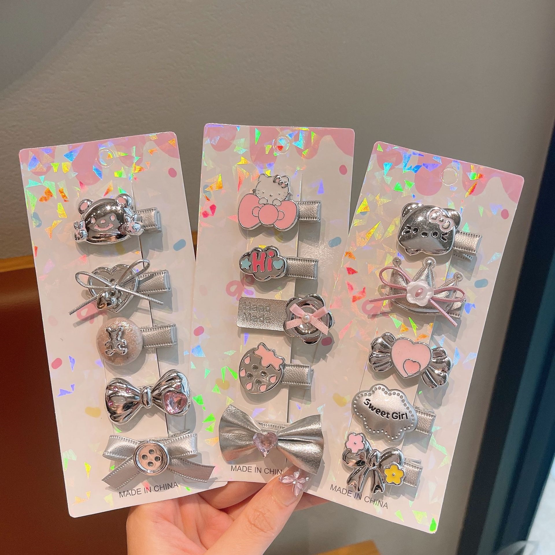 Nuevas tarjetas de cabello para niños dibujos animados clip para el cabello para mujeres adorables para el cabello para niñas pequeñas tarjetas de cabeza ventiladas clip de boca de pato