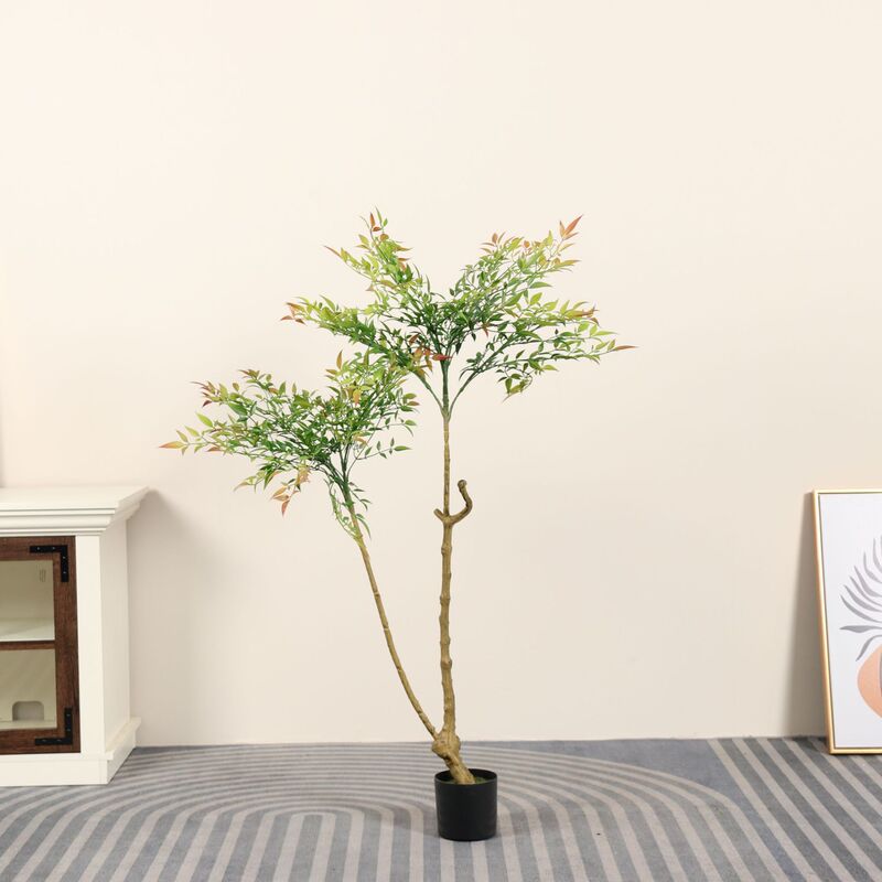 緑植南天竹ハイエンド盆栽室内北欧の大型造景着地装飾品バイオニック義肢|undefined