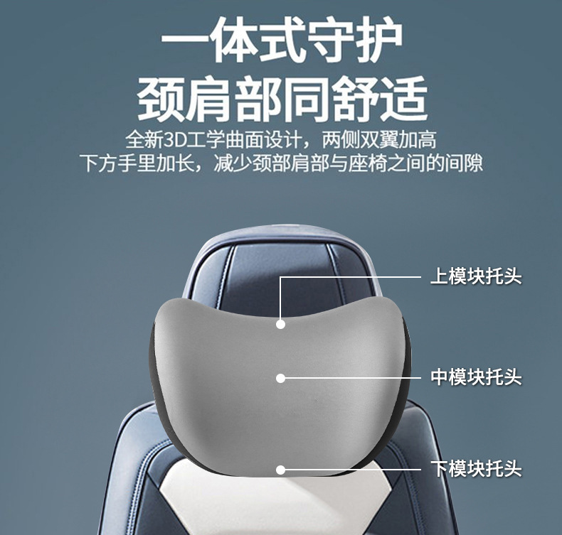 Wholesale Car Headrests and Lumbar Supports for Foreign Trade, Memory Foam Car Cushions, Lumbar Pads, Backrests, Neck Pillows for Cars, Custom-Made