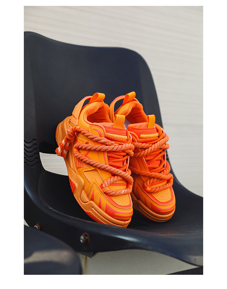 Novos sapatos esportivos masculinos de outono de 2024, sola grossa e antiderrapante, versão coreana, moda moderna, design de nicho, sapatos de pão_voghion.com