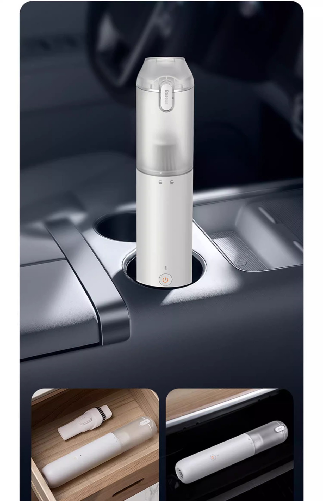 Baseus Car Vacuum Cleaner Handheld Small Ultra Powerful Suction Car Mini In-Car Dual Use for Blowing and Suction