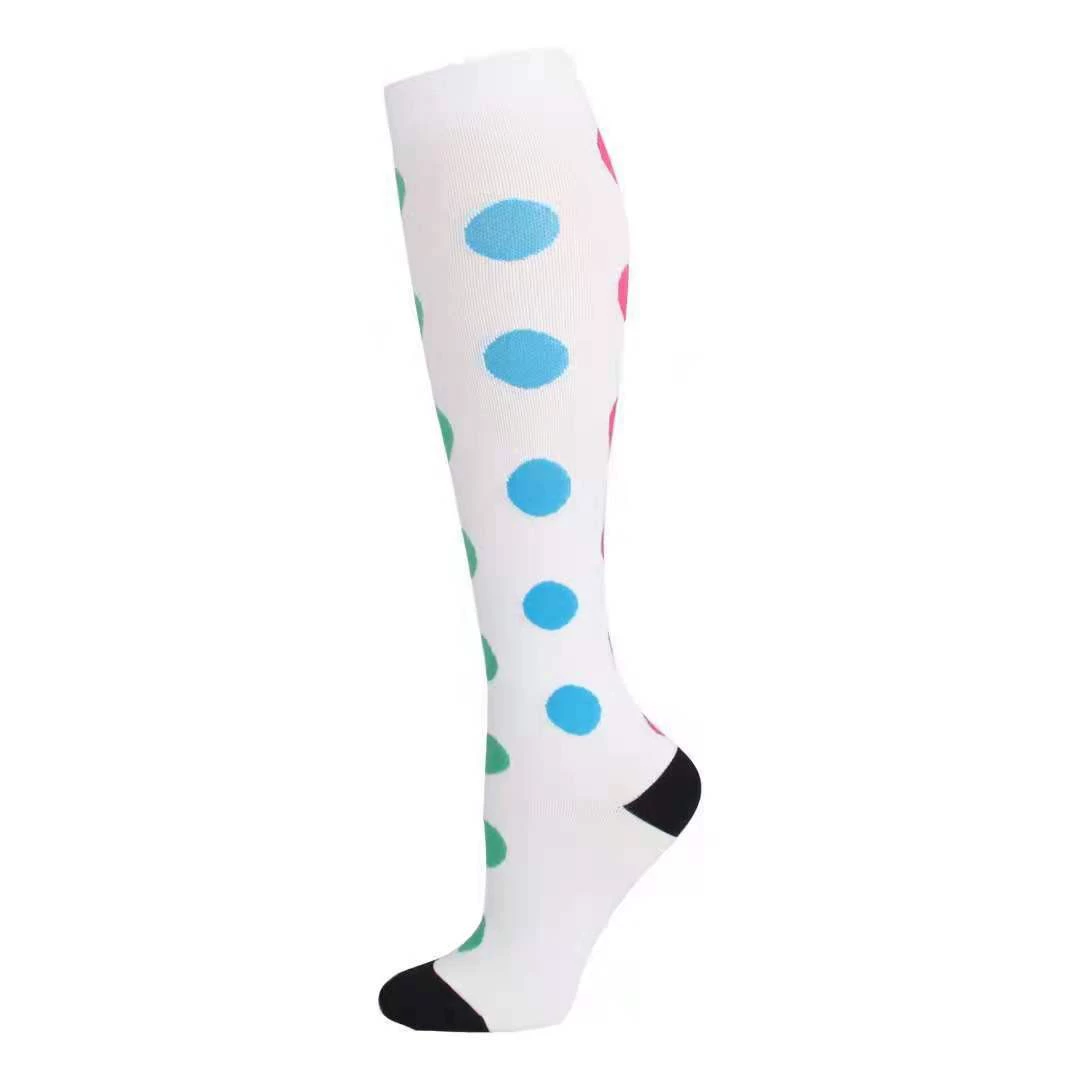 Compression Running Socks, Unisex Jacquard Knee-High Socks, Multiple Patterns, S/M & L/XL