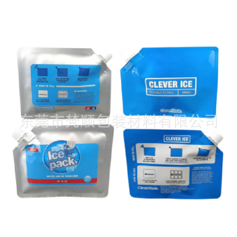 Customized Aluminum Foil Thickeneded Food Grade Spout Bag, Ice Cube Liquid Storage Packaging Bag, Low Temperature Resistant Fresh-Keeping Ice Bag