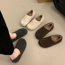 全包加绒加厚勃肯鞋女冬豆豆鞋子平底中年妈妈东北棉鞋孕妇雪地靴