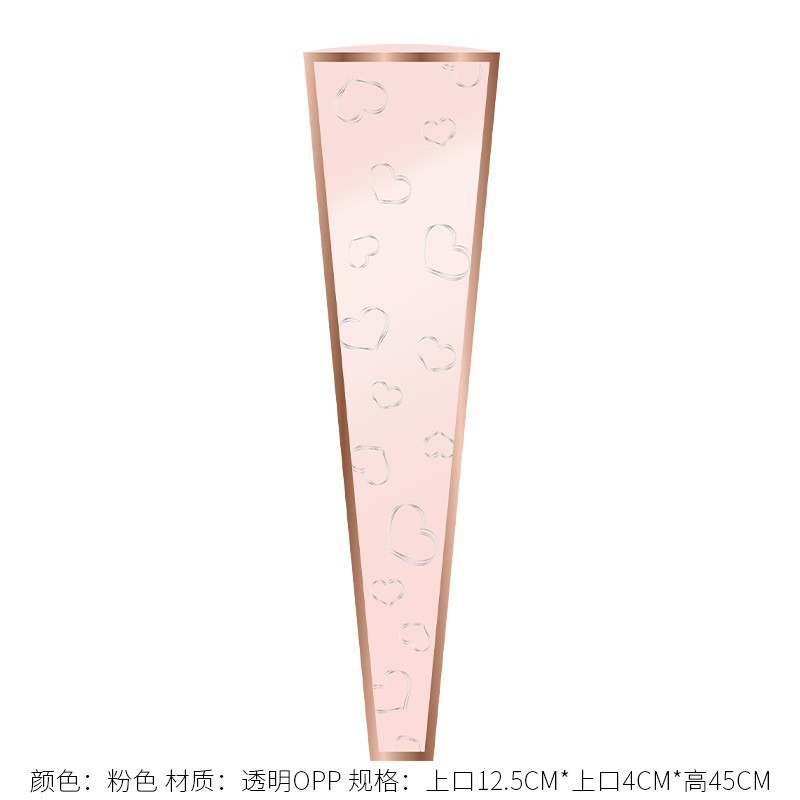 Love Phnom Penh Bolsa individual Bolsa de flores de rosas Bolsa de arreglo floral transparente Papel de embalaje de flores Material de bricolaje hecho a mano Arte floral